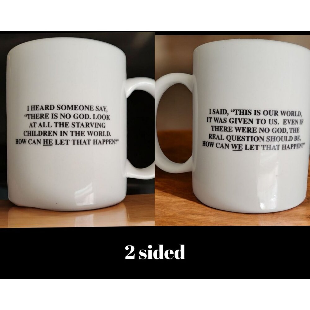 Vintage 90s Humanitarian Headwind Coffee Cup 8 Oz Social Justice God Christian